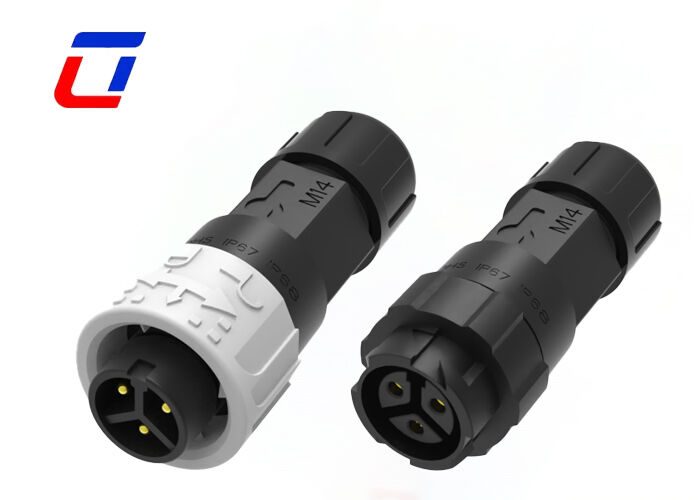 M16 3 Pin 10A πλαστικές ανδρικές θηλυκές συνδέσεις Push Lock Αδιάβροχος σύνδεσμος ισχύος