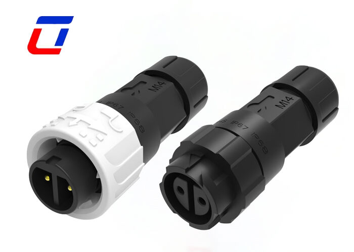 IP67 M16 10A 2 πιν υδατοασφαλείς συνδετήρες ODM Push Lock κυκλικός σύνδεσμος τροφοδοσίας καλωδίου
