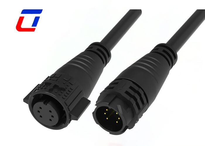 M19 6 Pin 10A Επιχρυσωμένοι συρμάτινοι σύνδεσμοι PA66 Αδιάβροχος σύνδεσμος δεδομένων