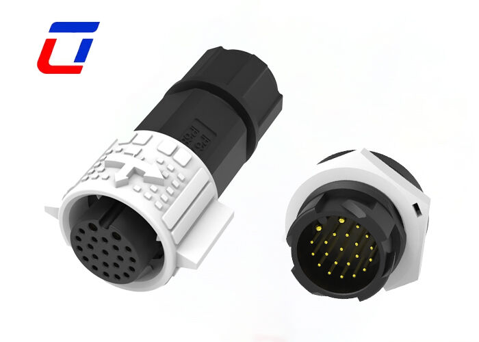 M19 2+20 Circular Multi Pin Connectors Plastic PA66 Power Data Quick Lock Connector