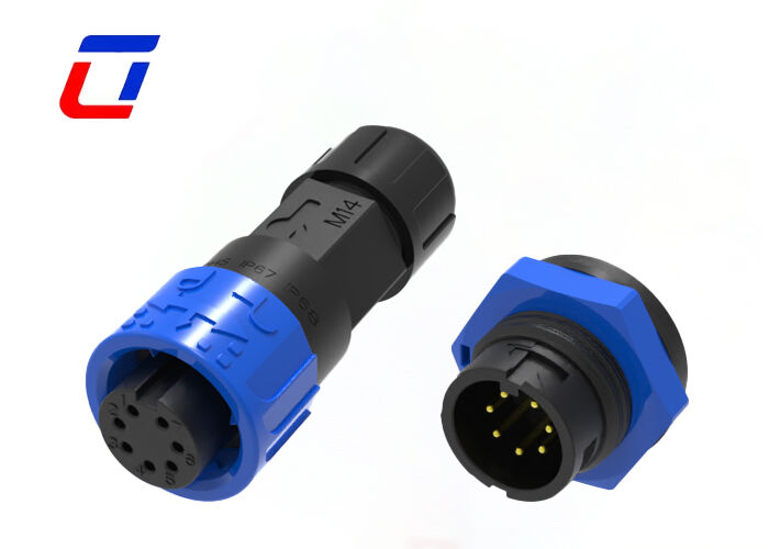 Χαμηλή τάση 300V M16 7 Pin Data Quick Connector IP67 Αδιάβροχο αρσενικό θηλυκό σύνδεσμο Κίνα