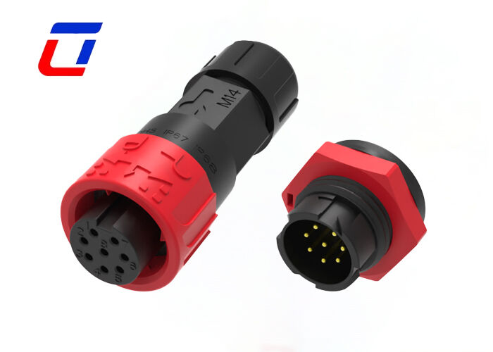 M16 8 Pin LED Wire To Wire/Board Connector 300V Αδιάβροχες συνδέσεις φωτισμού τοπίου