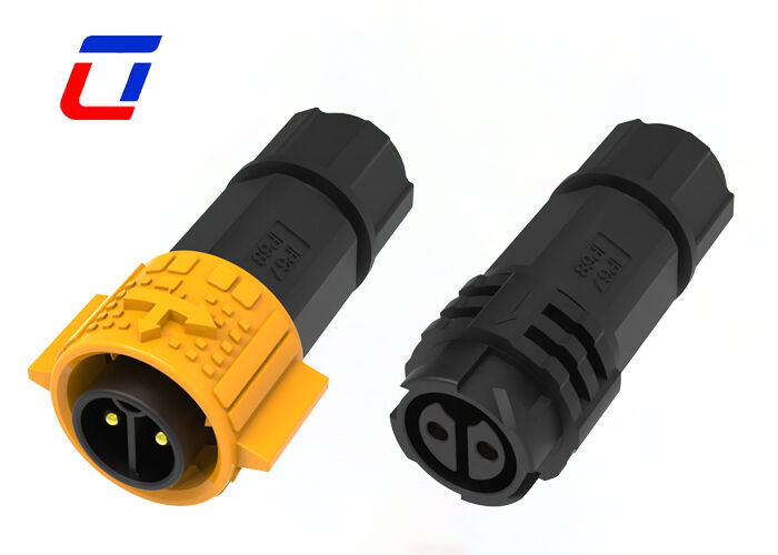 M19 20A 2 πιν κυκλικός σύνδεσμος ισχύος Αδιάβροχος εξωτερικός IP67 για βιομηχανική αυτοματοποίηση
