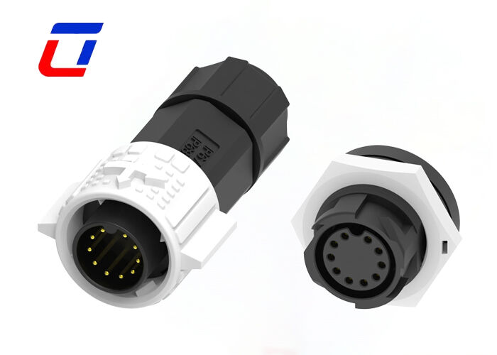 M19 10 Πιν υδατοασφαλής πίνακας Mount Connector 5A 300V Quick Lock Round Data Connector
