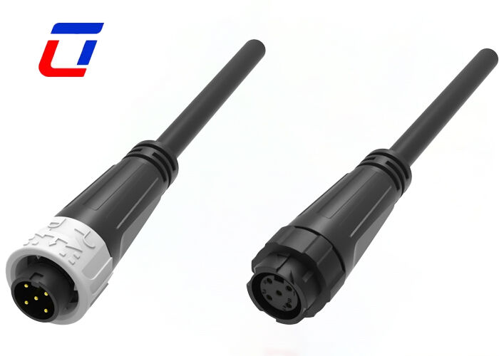 Αδιάβροχο εξωτερικό βύσμα καλωδίου 8A 125V Push Locking M16 5 ακίδων